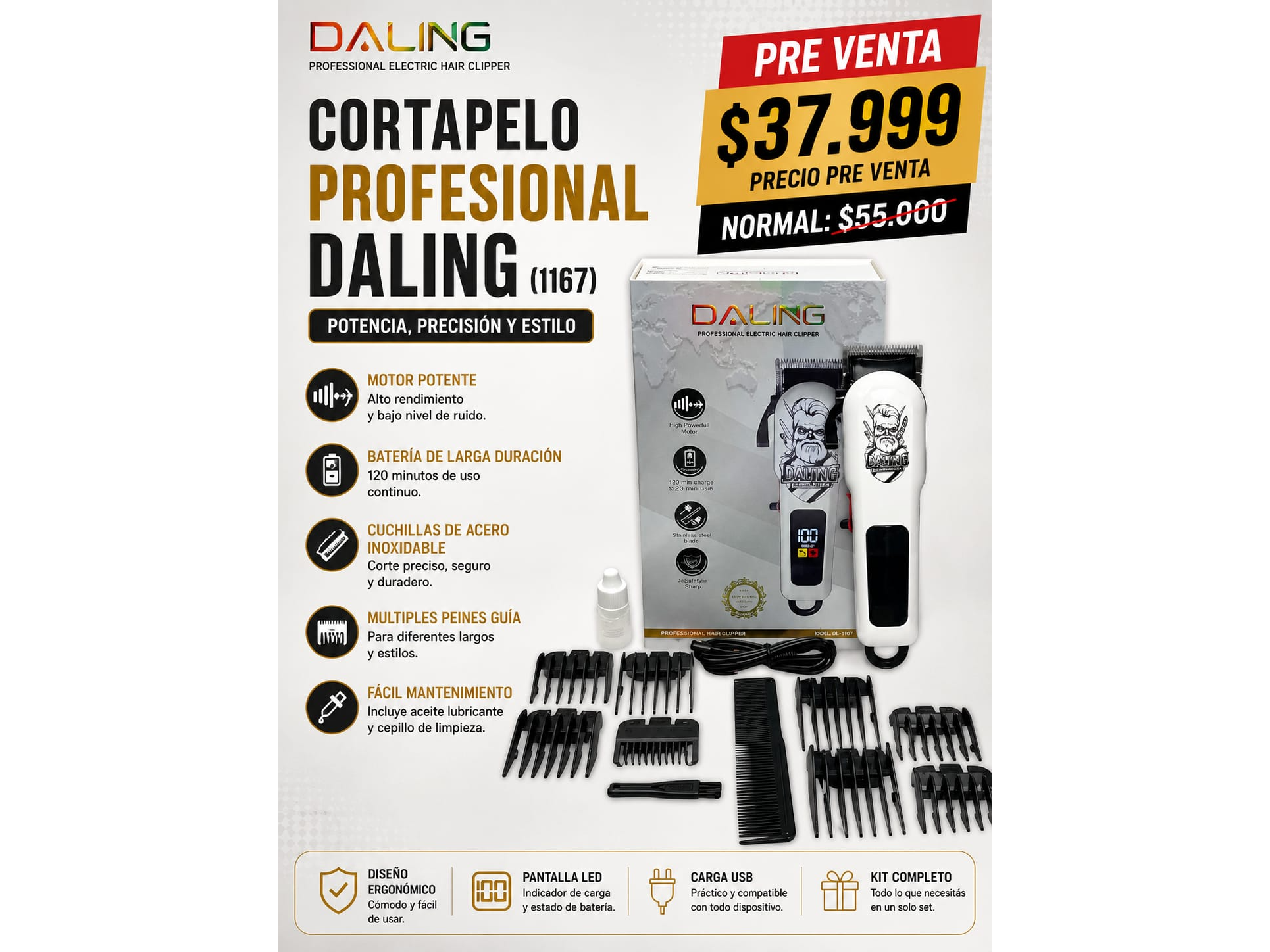 CORTA PELO PREFESIONAL DALING(1167)