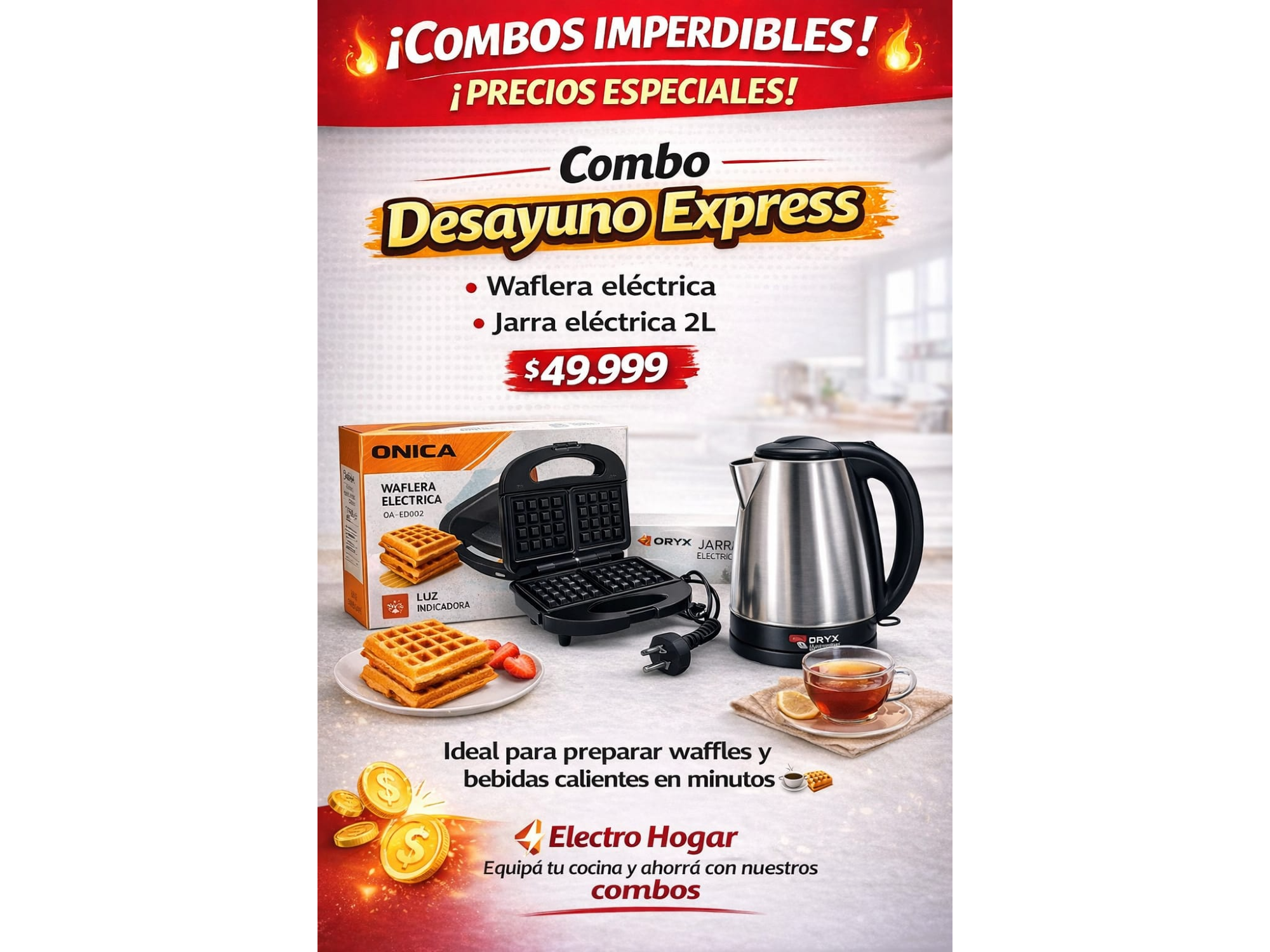 COMBO DESAYUNO EXPRESS (PAVA +WAFLERA)