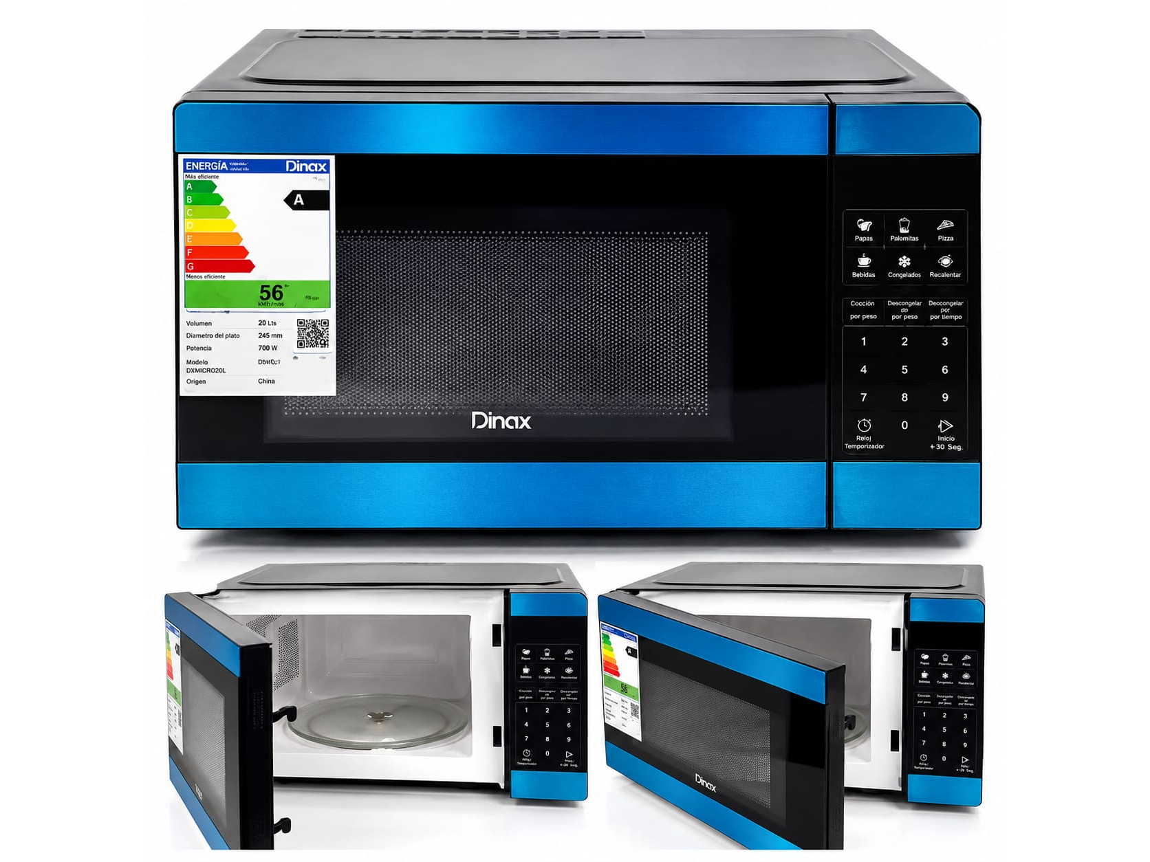 MICROONDAS DIGITAL 20 LITROS DINAX(COD:DXMICRO20L)