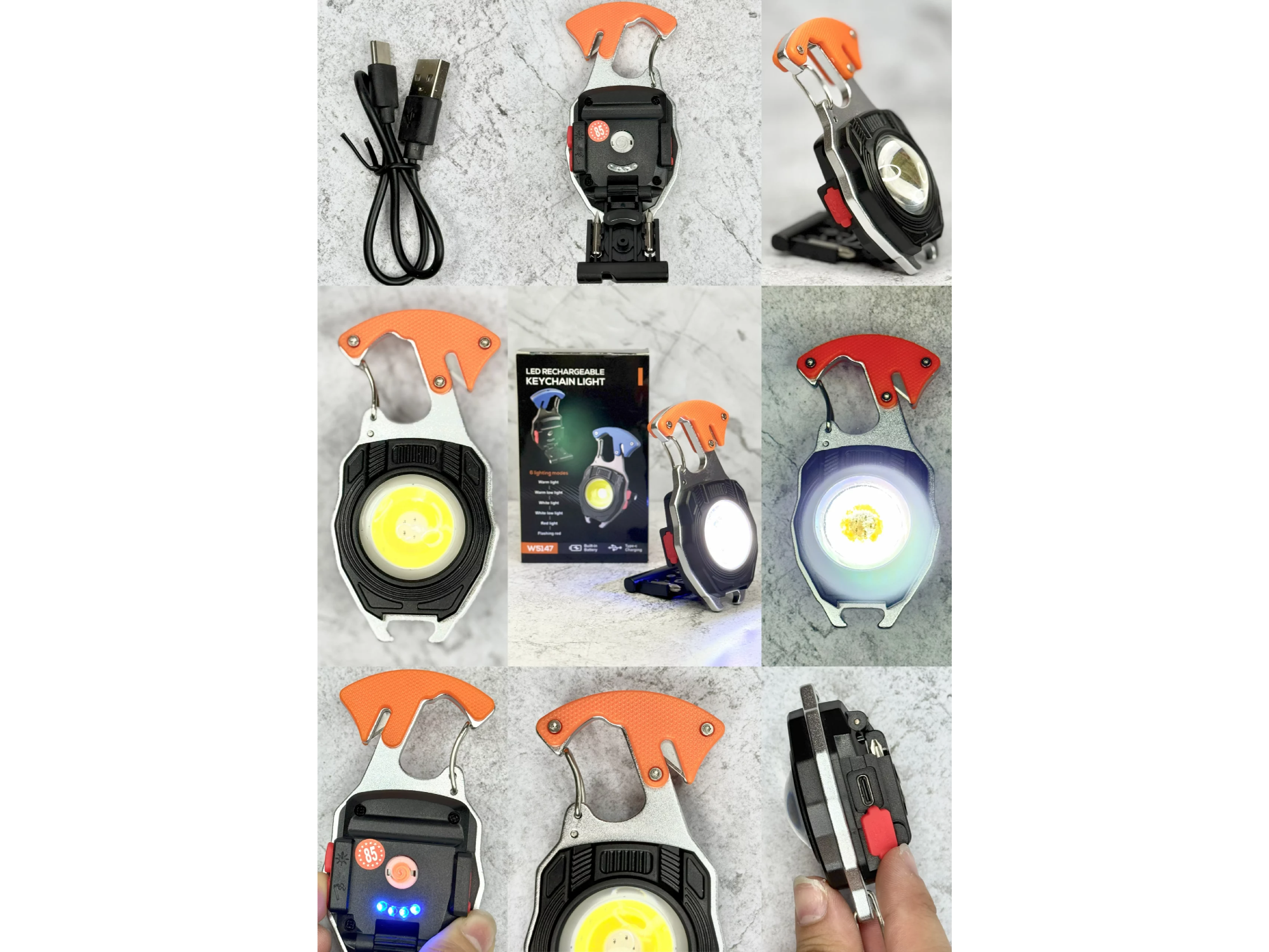 MINI LLAVERO LINTERNA  KEYCHAIN 7 EN 1