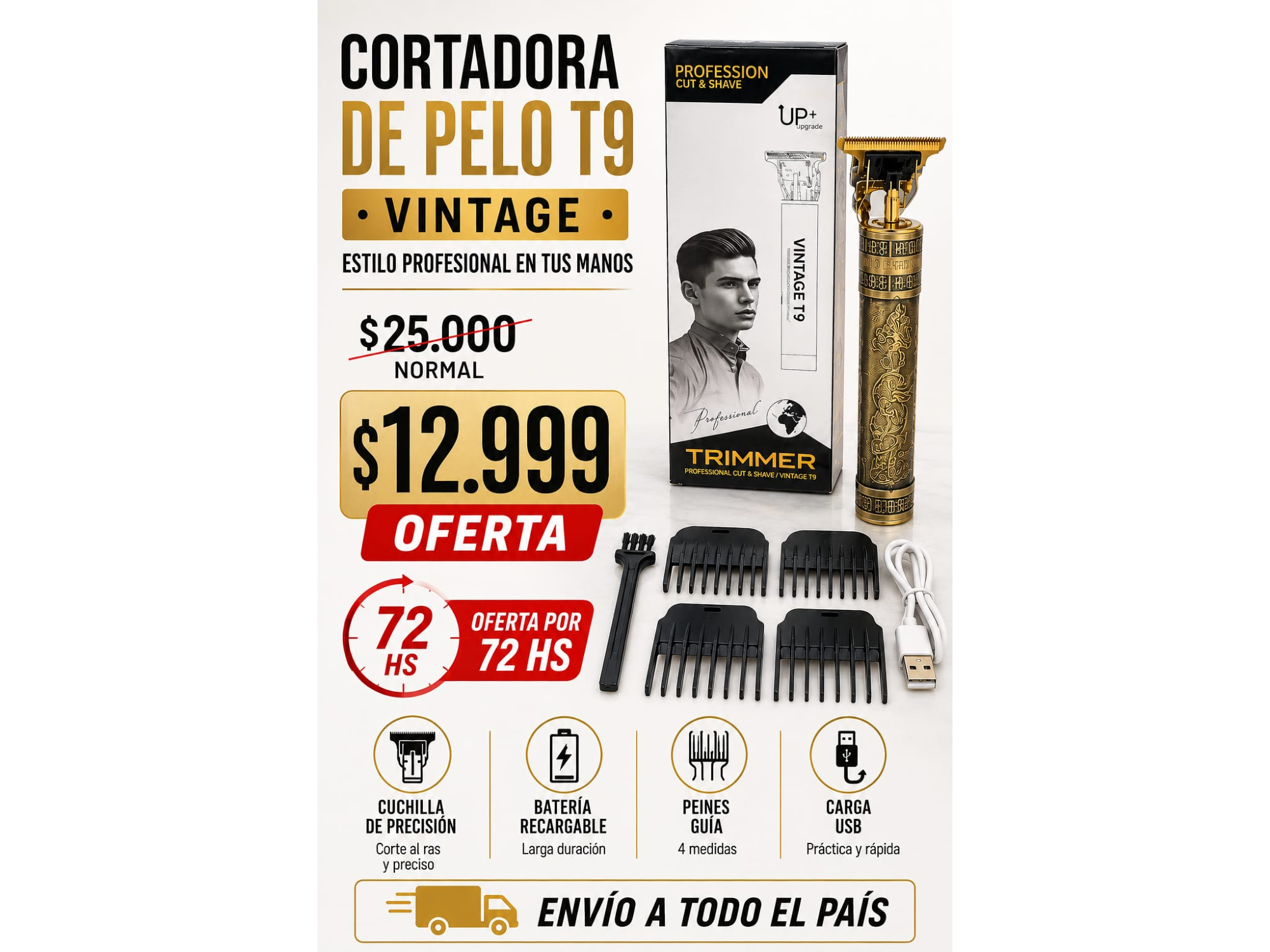CORTADORA DE PELO T9 VINTAGE