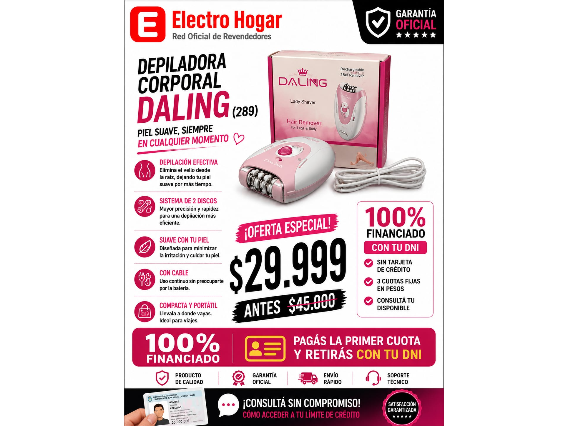 DEPILADORA CORPORAL DALING(289)