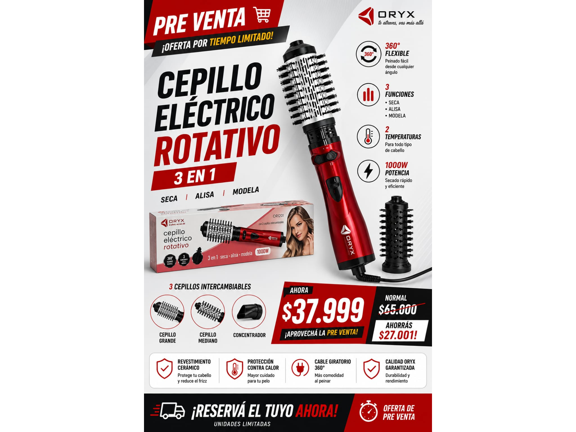CEPILLO ELECTRICO ROTATIVO 3 EN 1
