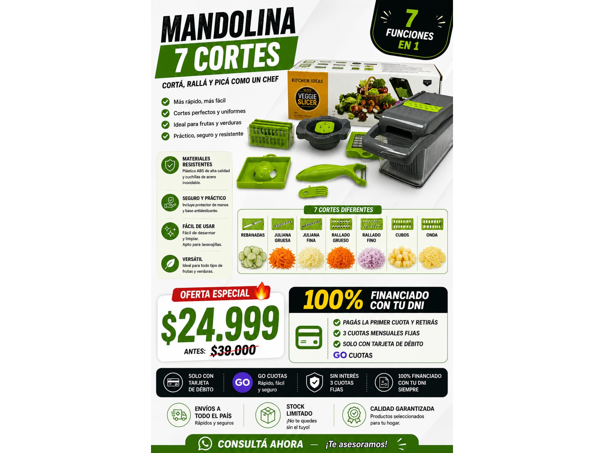 MANDOLINA 7 CORTES