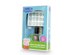 46453 - Esmalte + 2 planchas de Stickers  Peppa Pig