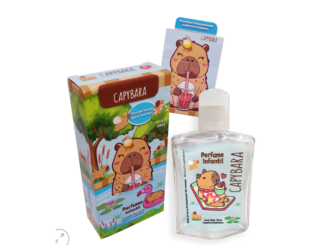 50884 - PERFUME CAPYBARA X 50 ML CON FIGURA P/RECORTAR