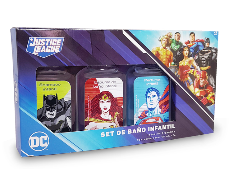 46576 - Set de baño infantil Justice League con MEMOTEST de regalo