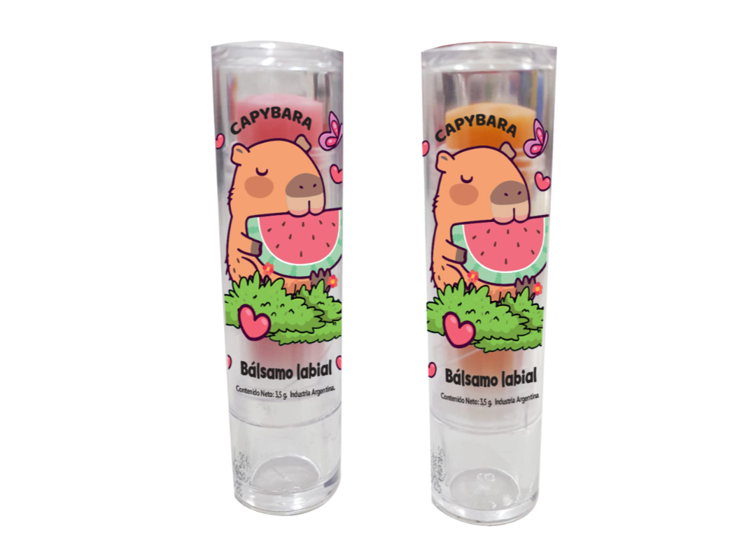 50433 - BALSAMO LABIAL CAPYBARA EN CARAMELERA X 24 UNIDADES