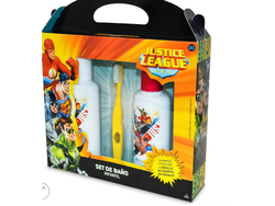 45814 - Set de baño Justice League con shampoo, perfume y cepillo de dientes