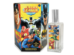 45807 - Perfume Infantil Justice League hexagonal con interior para pintar x 50 ml