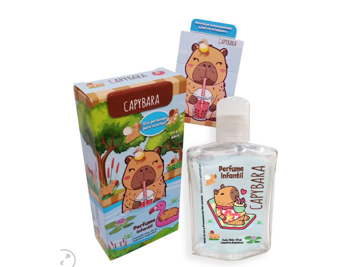 50884 - PERFUME CAPYBARA X 50 ML CON FIGURA P/RECORTAR