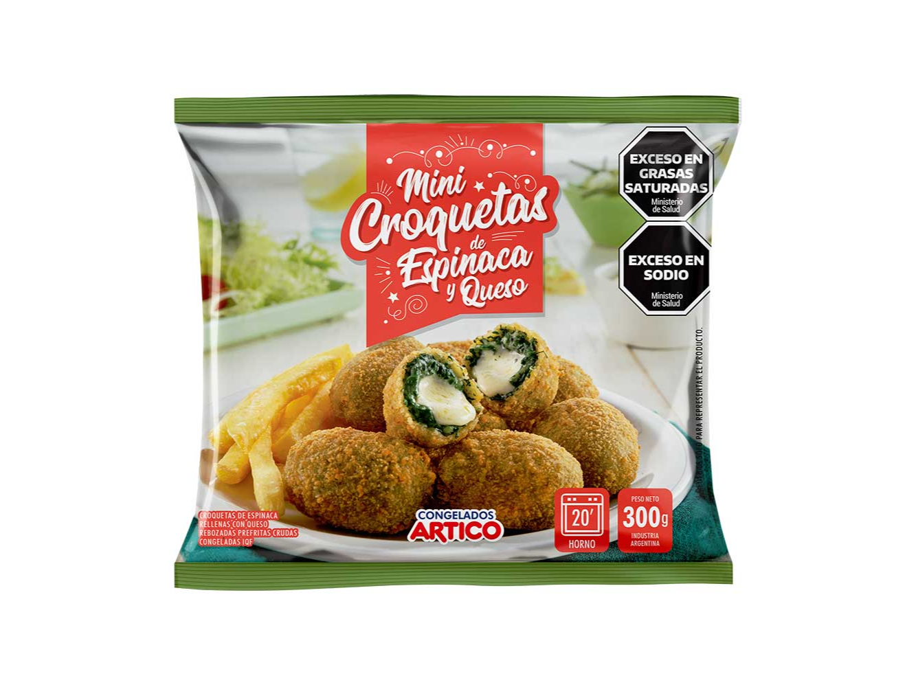 ESPINACA & QUESO X300 G