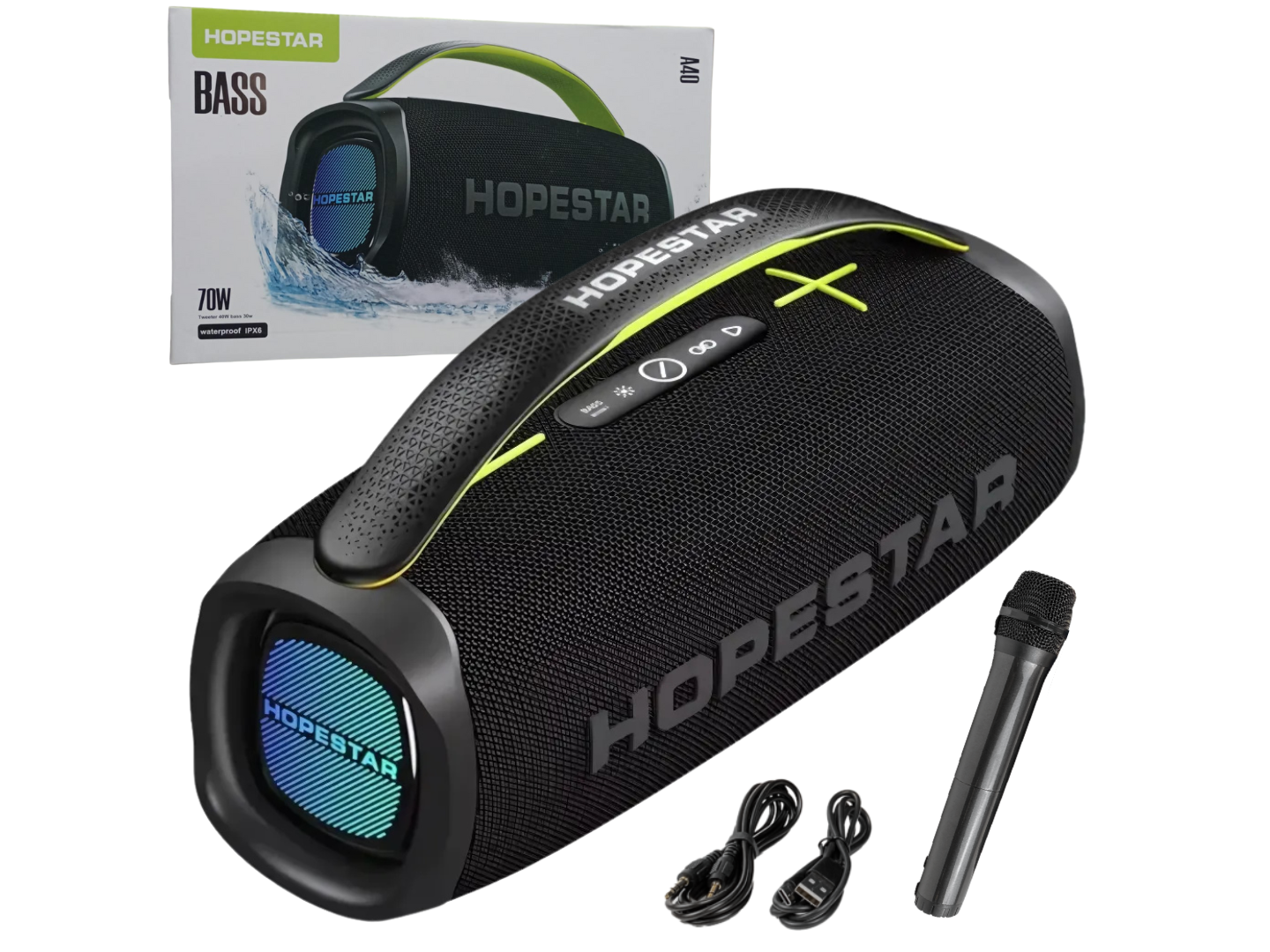 Parlante potente inalámbrico con micrófono