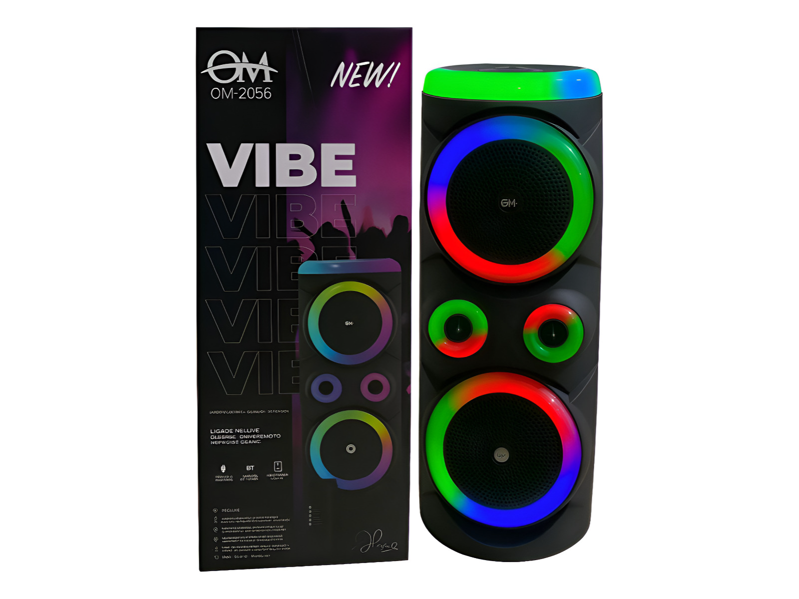 Torre parlante 2 x 8 " -  Con micrófono - Vibe