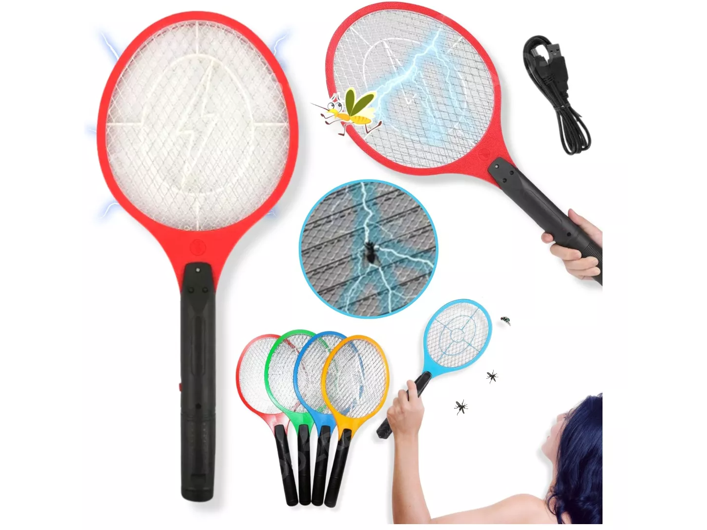 Raqueta mata mosquito