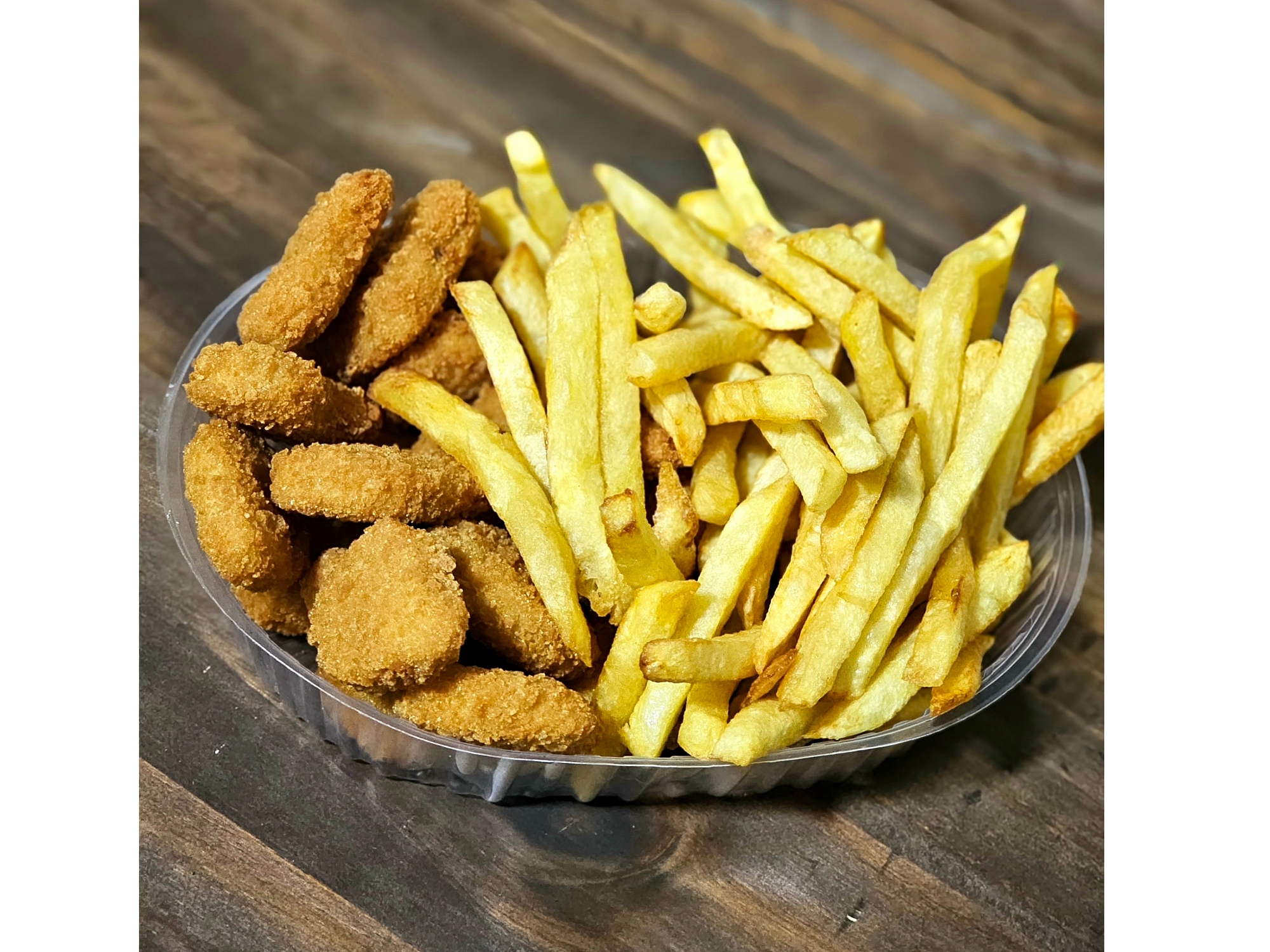 Patitas de pollo con guarnición