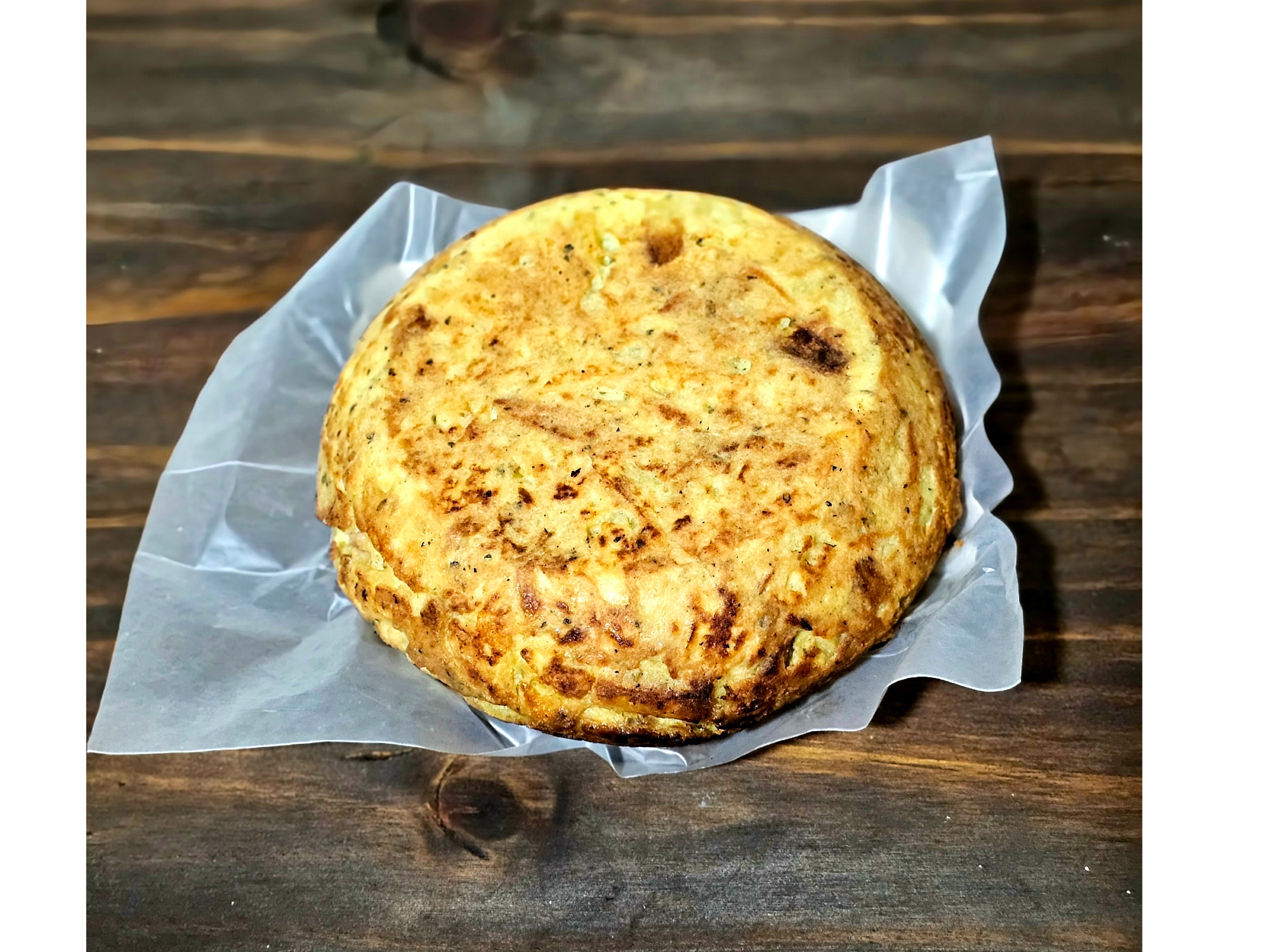 Tortilla de papa con cebolla