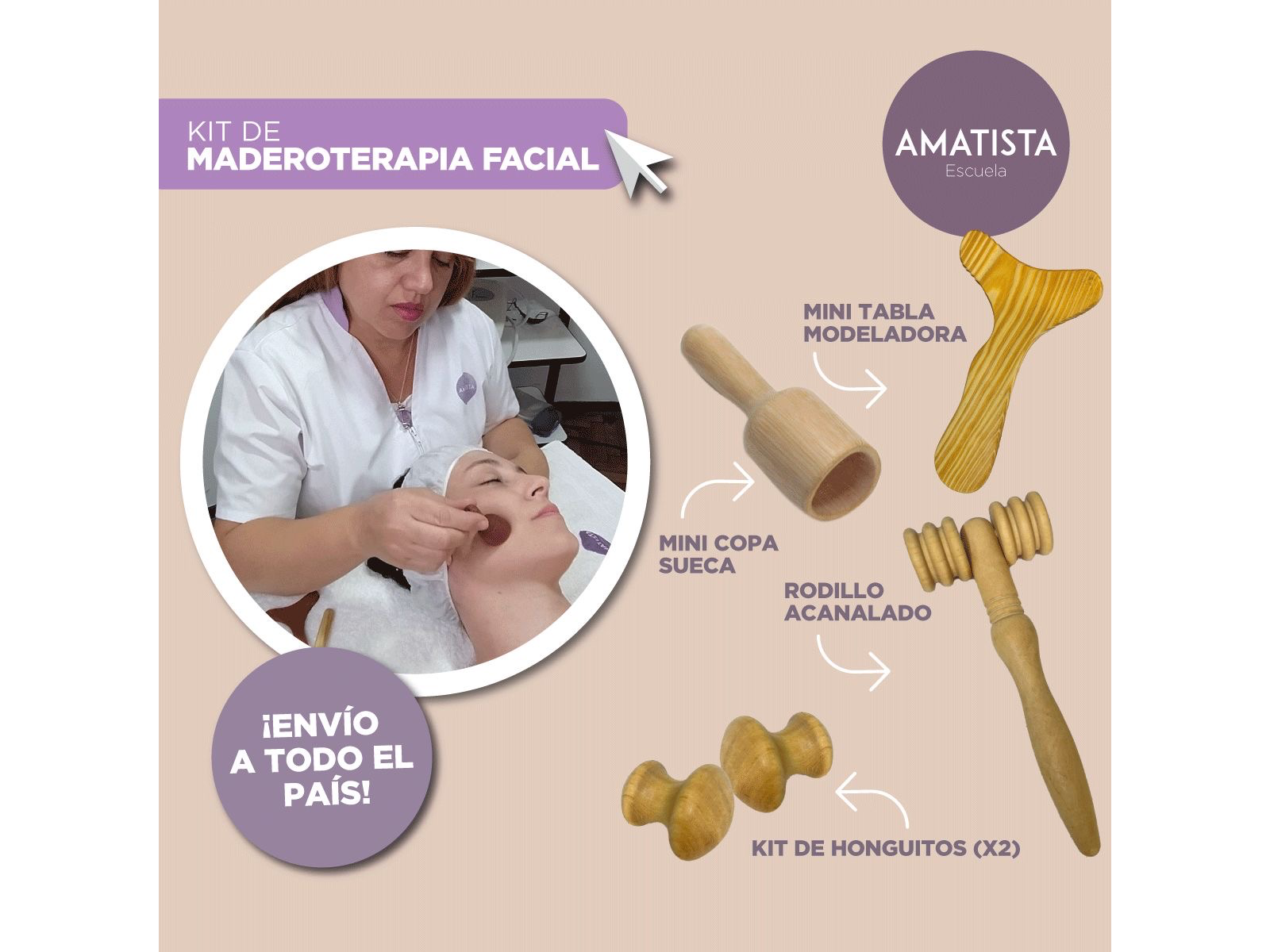 KIT MADEROTERAPIA FACIAL