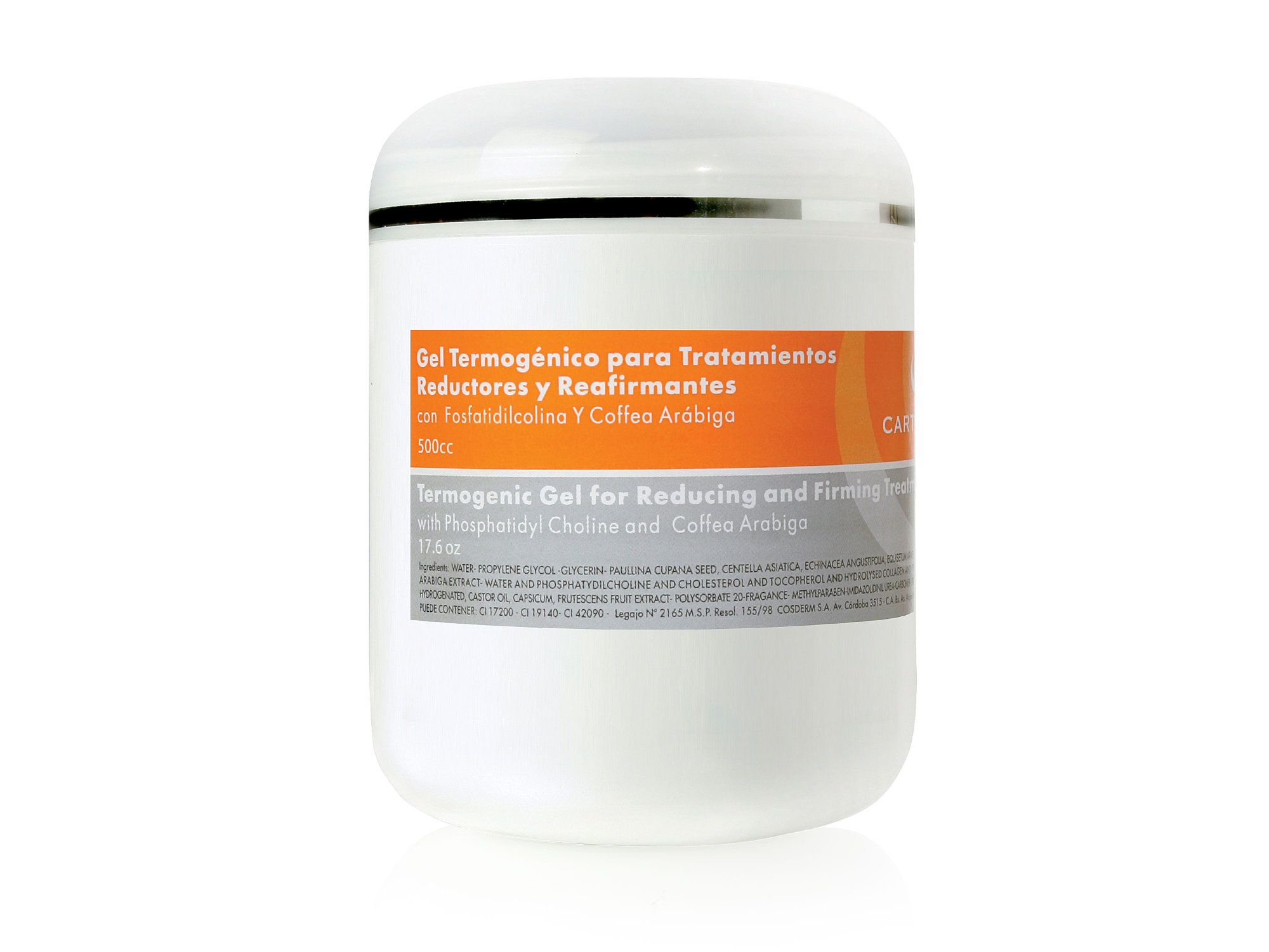 Gel Termogénico para Tratamientos Reductores y Reafirmantes CORPORAL x500g
