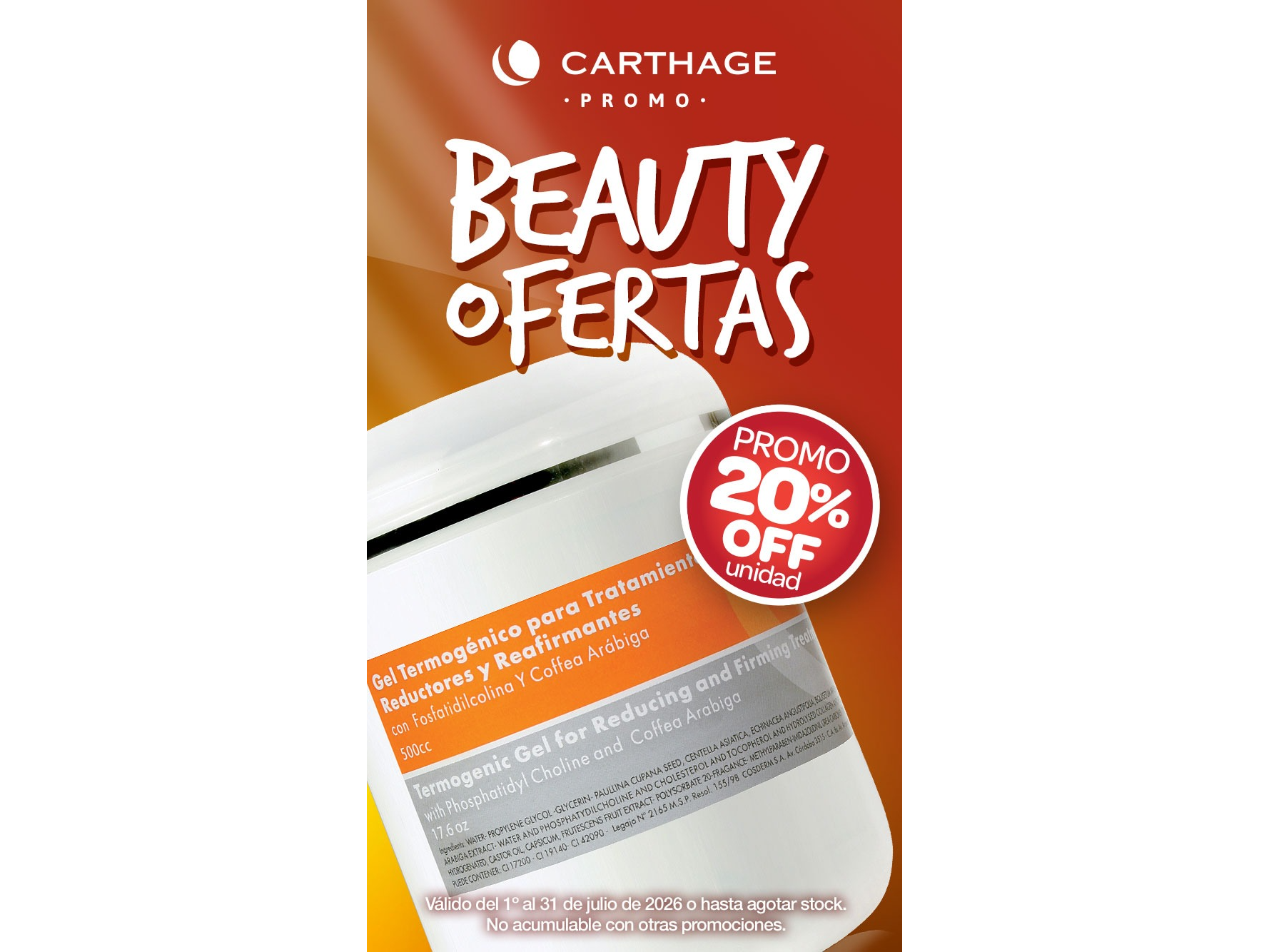 FOSFATIDILCOLINA - Gel Termogénico para Tratamientos Reductores y Reafirmantes 500g