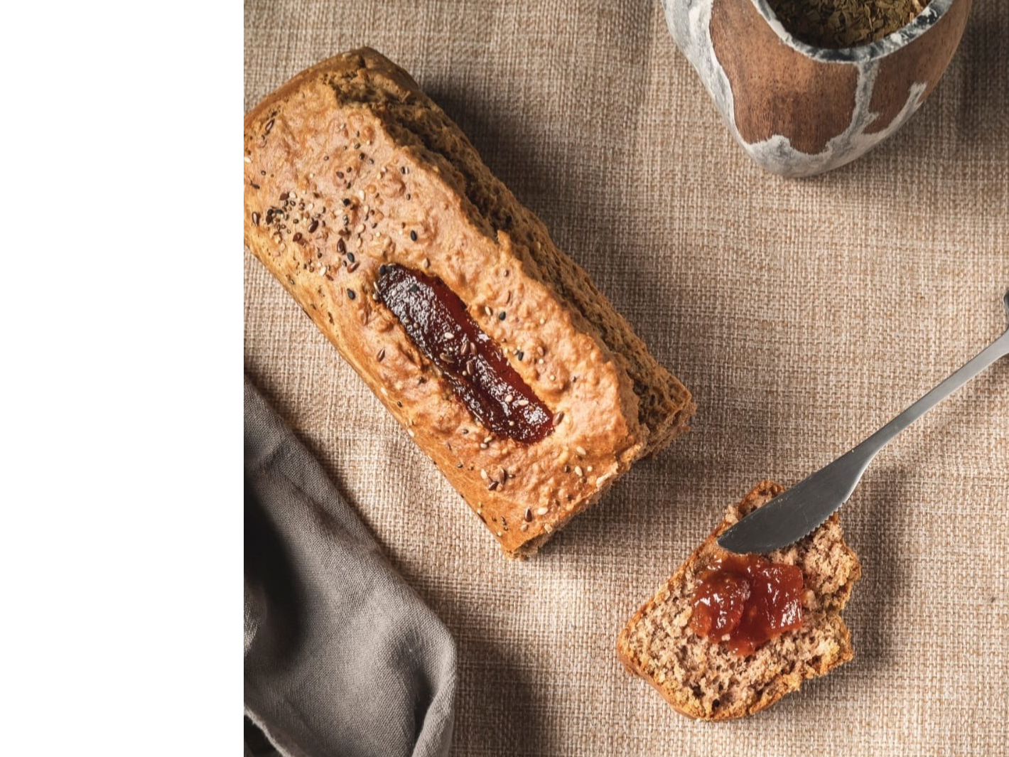 Budín proteico membrillo y naranja