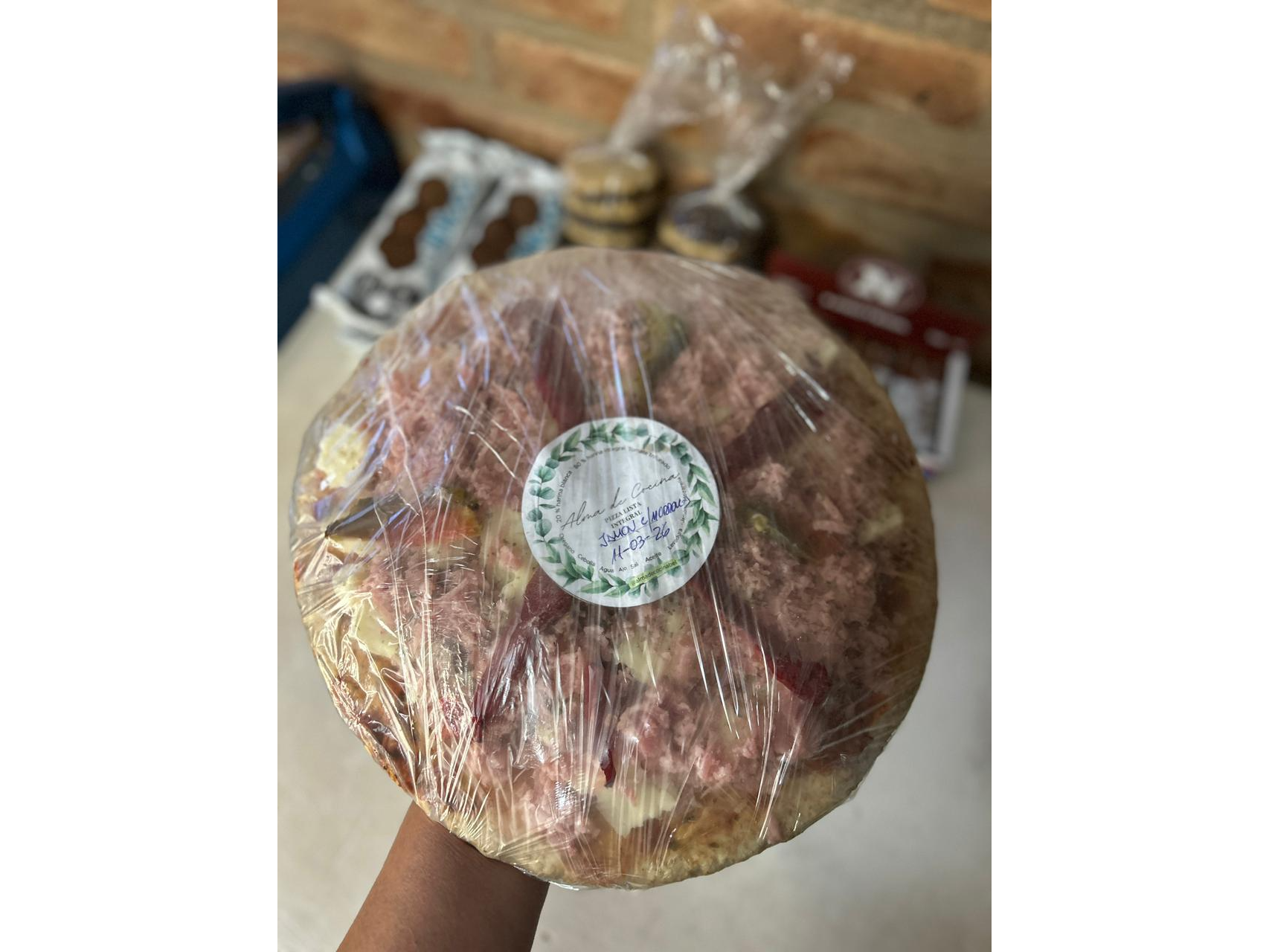 Pizza Jamón c/ Morrón Harina Integral