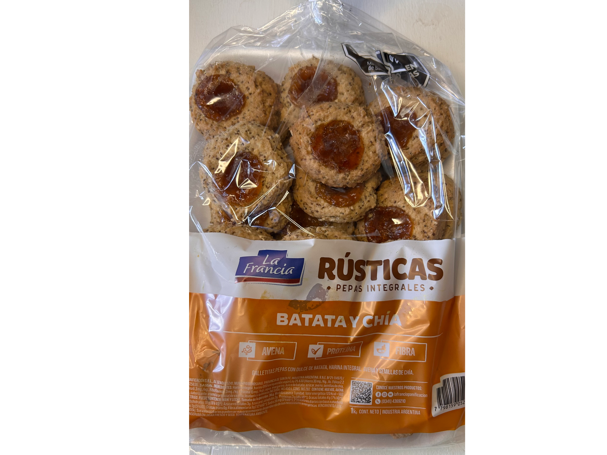 Pepas integrales Batata y Chía