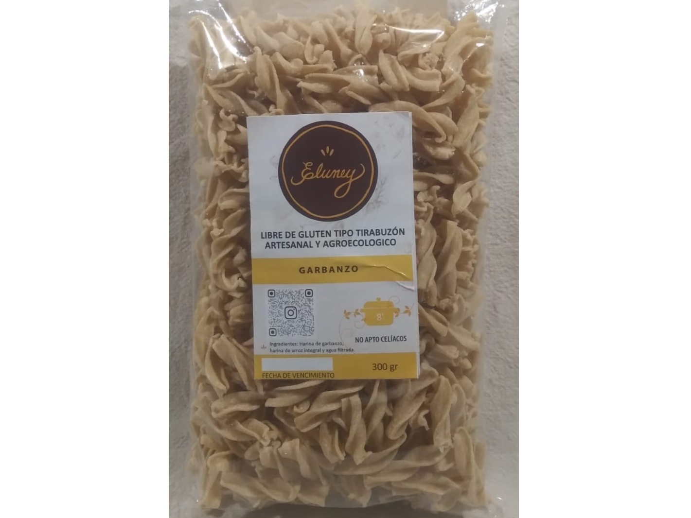 Tirabuzón de harina de garbanzo