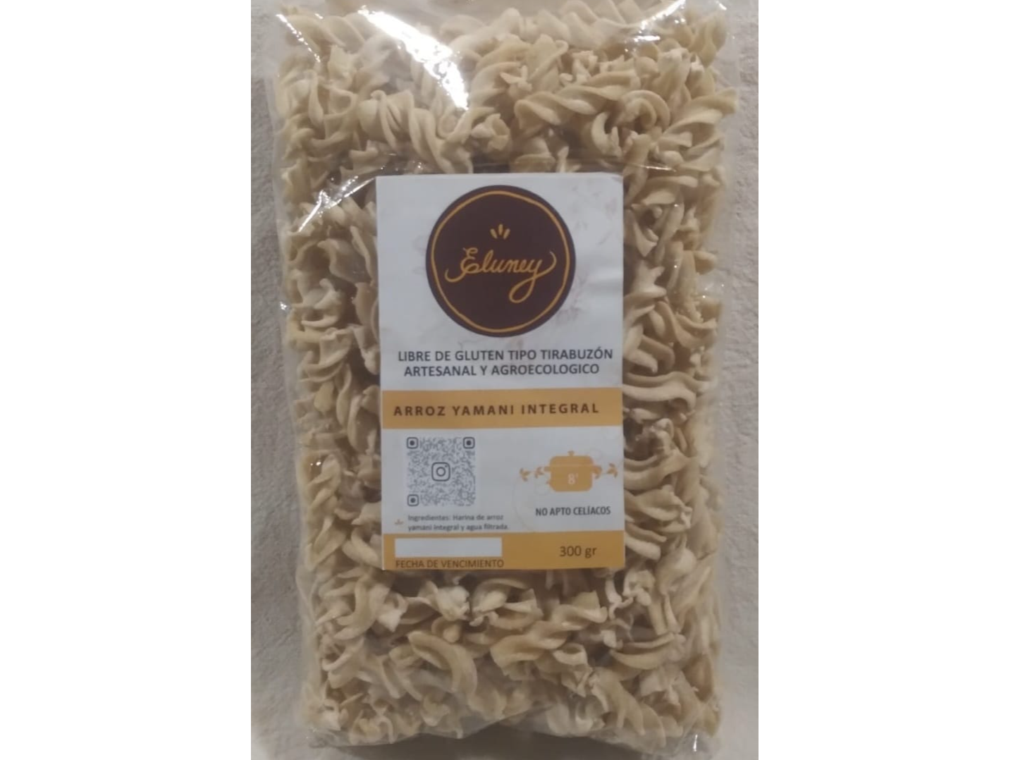 Tirabuzón  harina de arroz yamaní integral