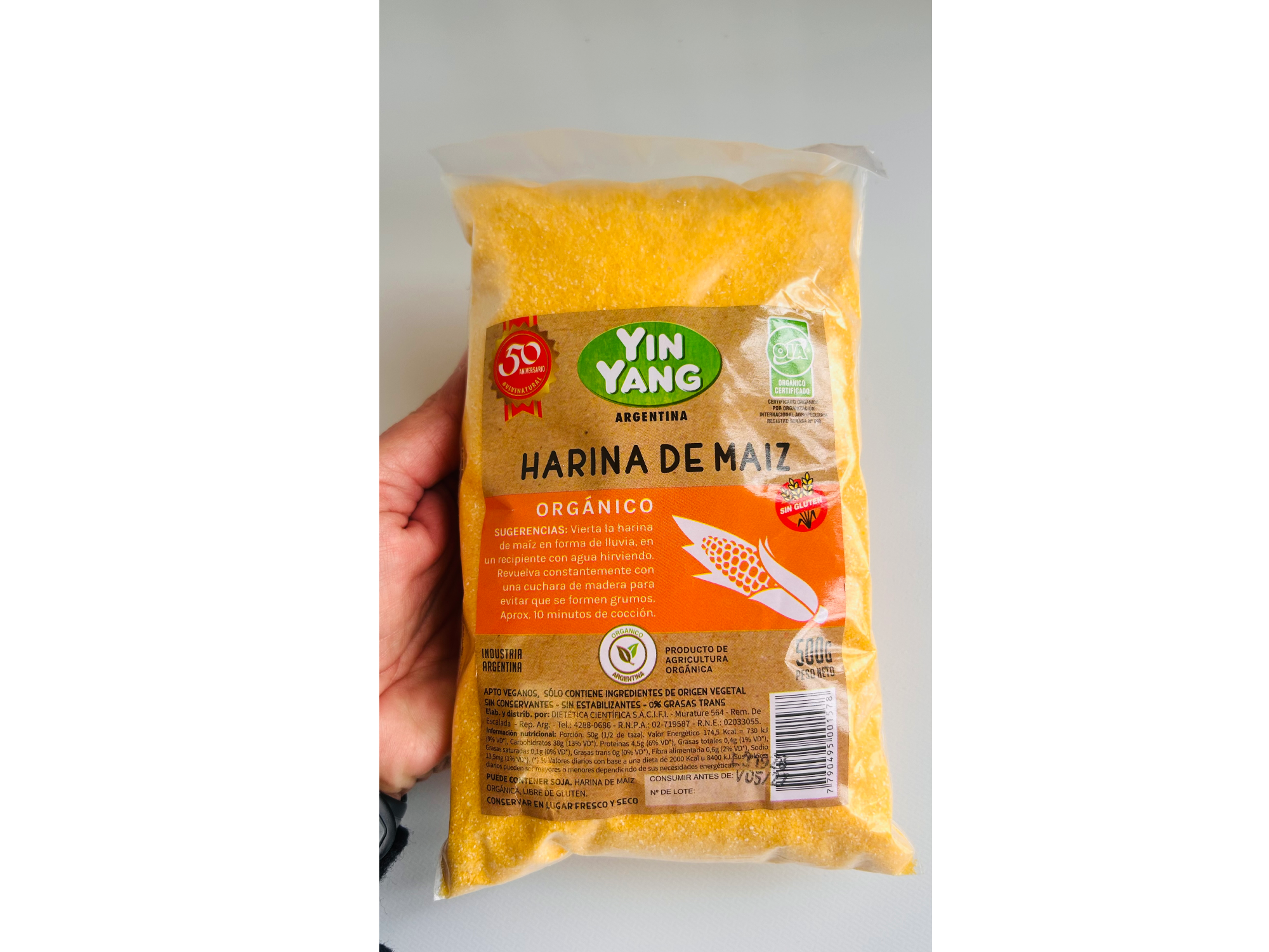 Harina de maíz orgánico