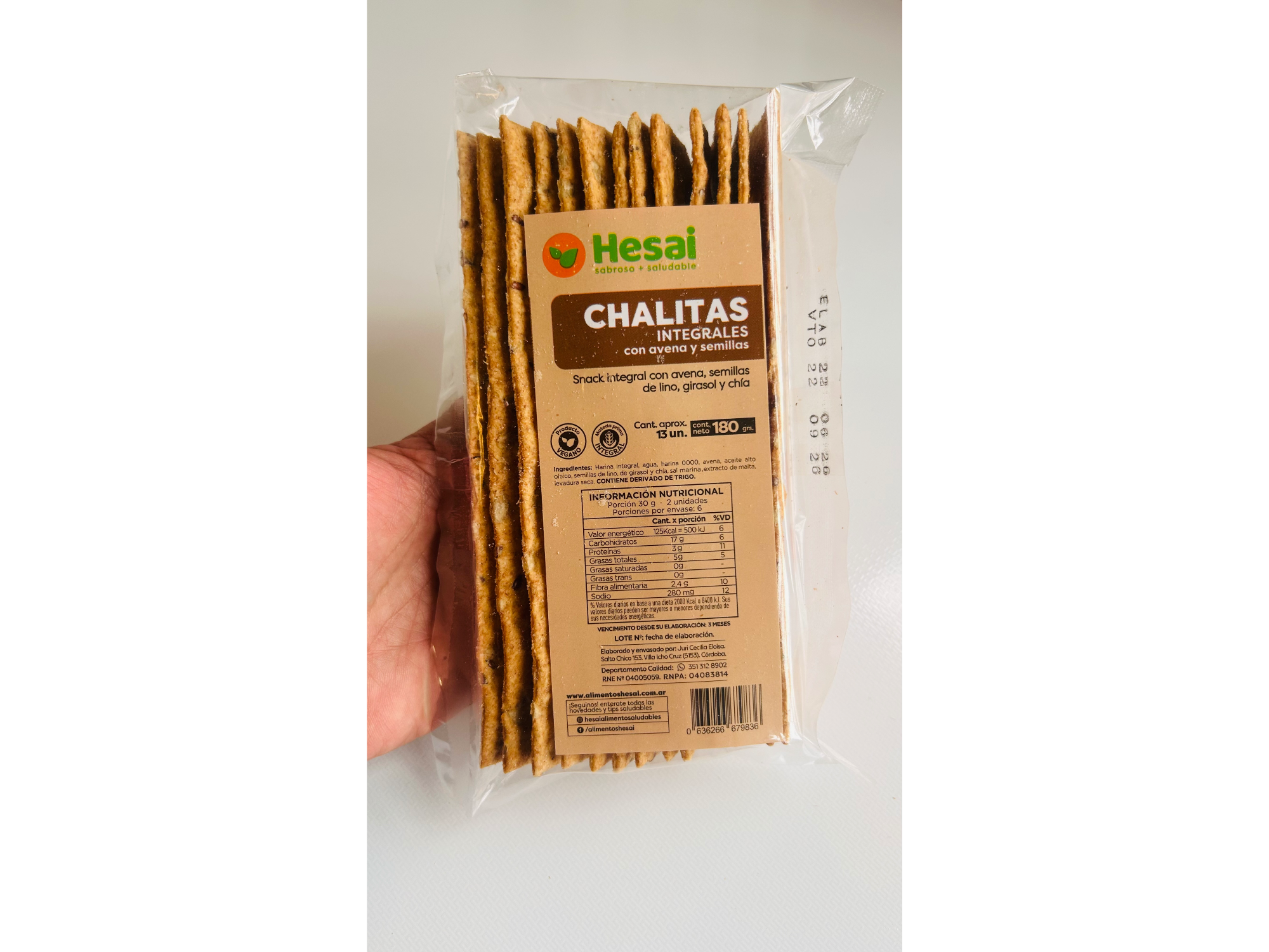 Chalitas Integrales Con Avena y Semillas