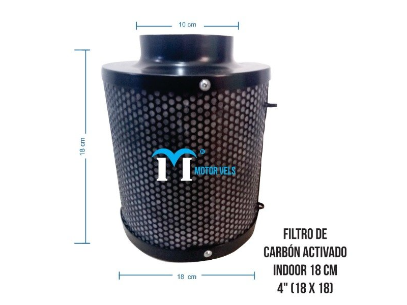 Filtro de carbón 4" Motor Velts (15x18)