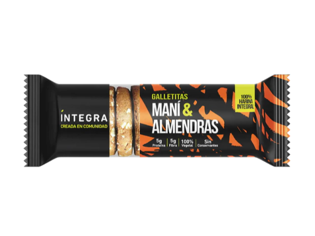 Galletas íntegra Maní y almendras x 200g