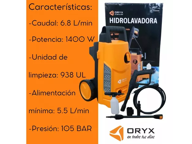 Hidrolavadora Oryx 1400w