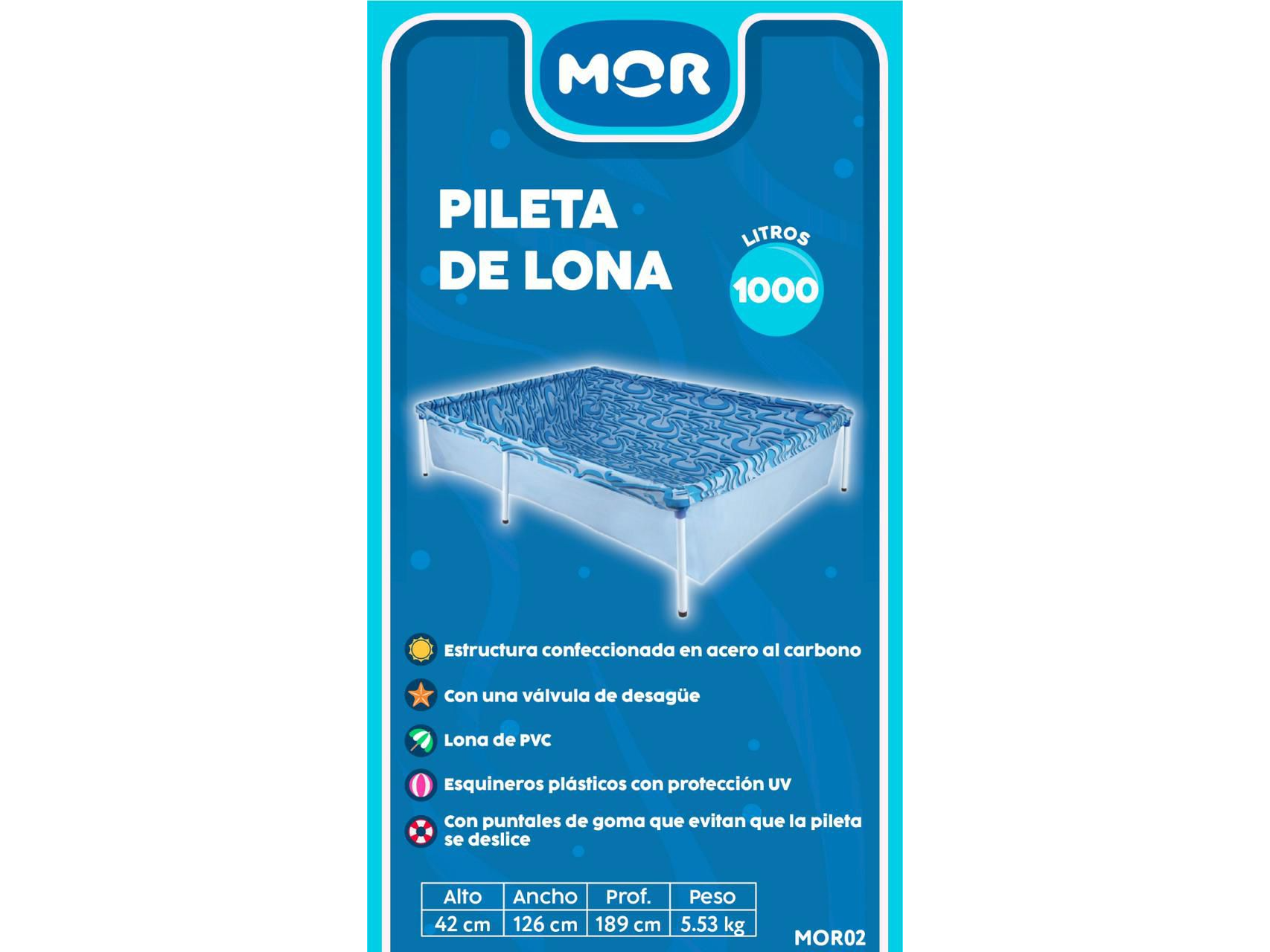 Pileta MOR 1000 Lts