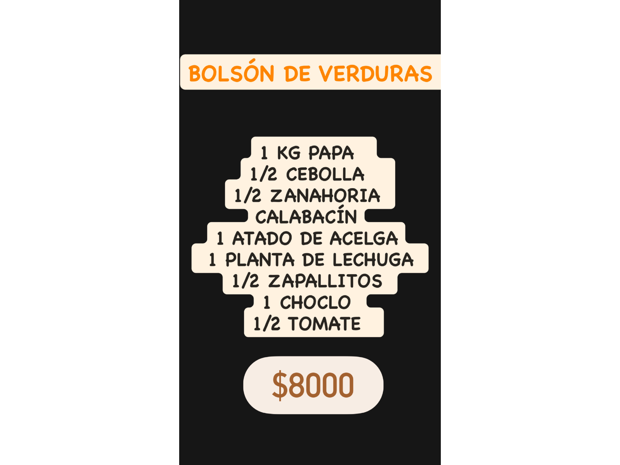 BOLSÓN DE VERDURAS