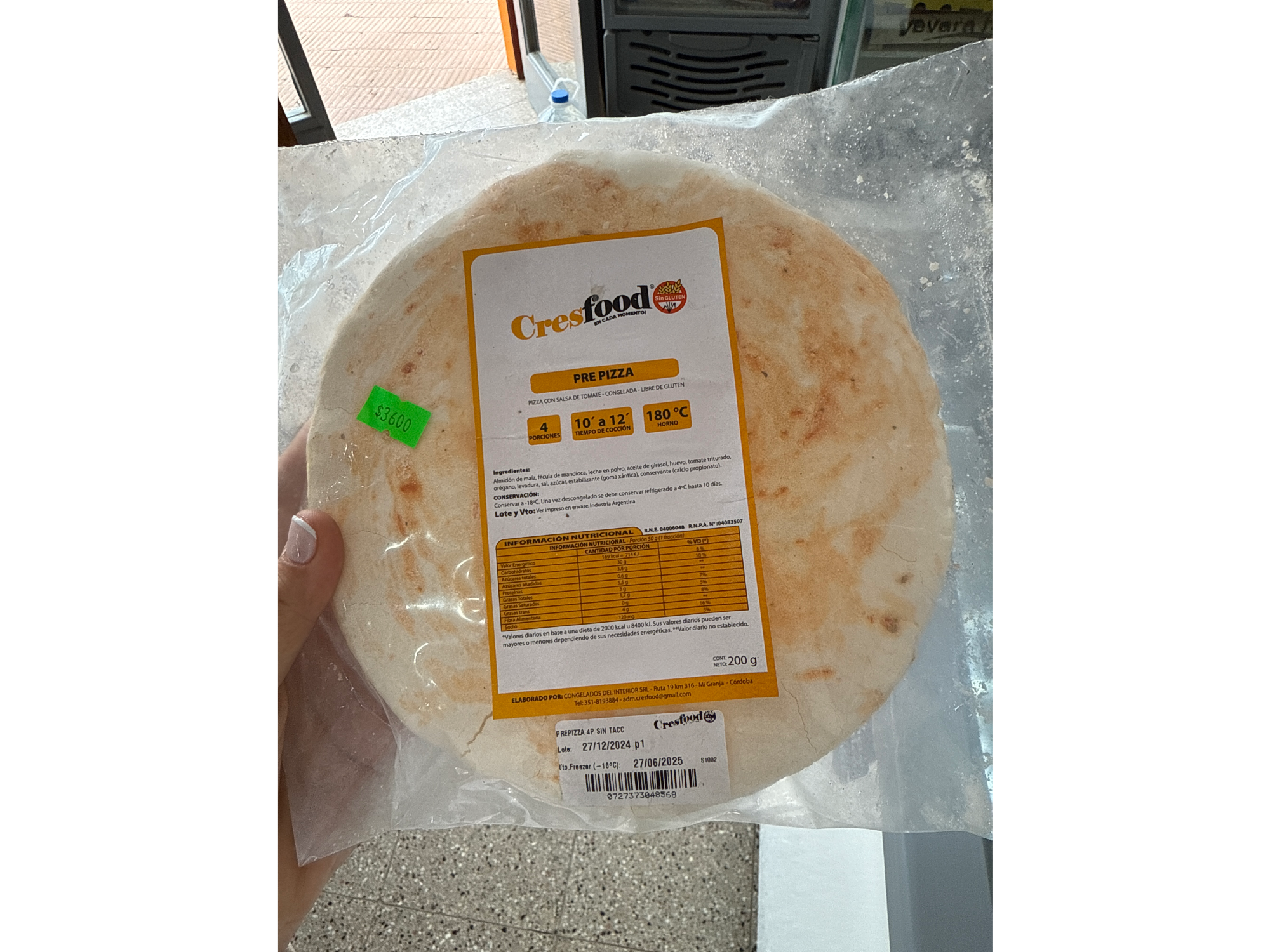 PRE PIZZA ( congelada)