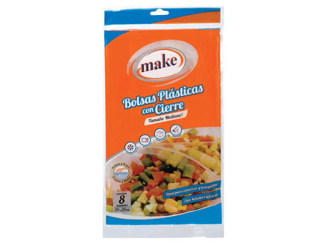 Bolsas Plasticas con cierre hermetico MAKE