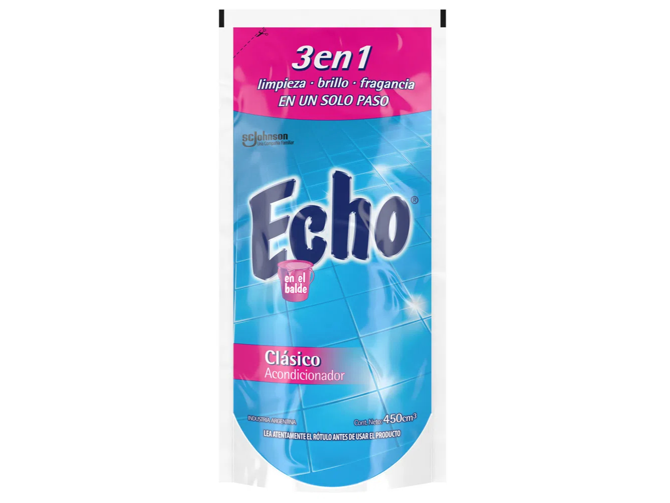 Limpiador ECHO en el balde