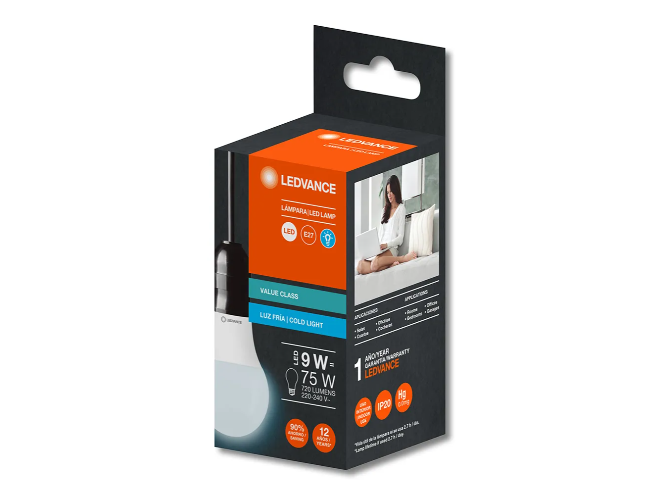 PACK Foco LEDVANCE 9w (75w) x 5 UNIDADES