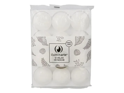 Vela de noche blancas ILUMINARTE x 12
