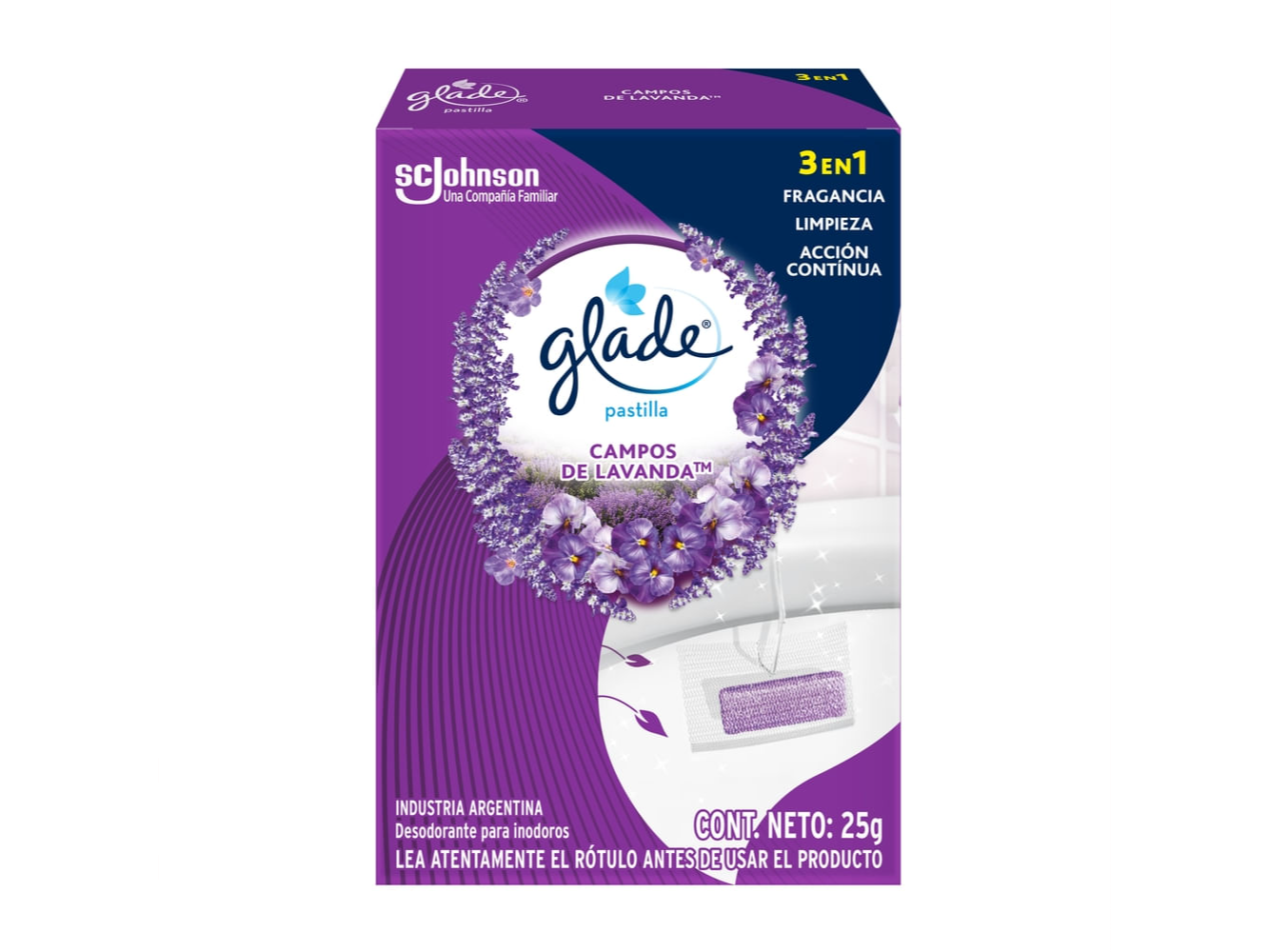 INODORO GLADE PASTILLA LAVANDA X1