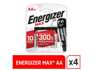 PILAS ENERGIZER AA x4u.