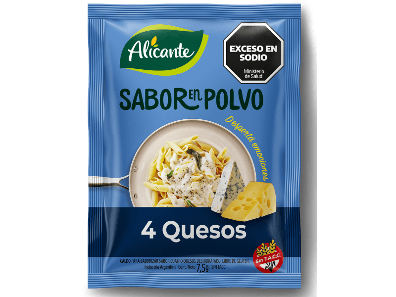 5 unidades Saborizante 4 quesos