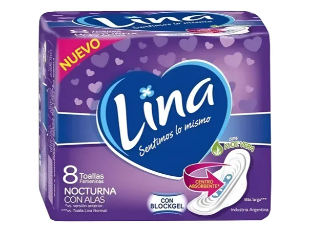 TOALL.FEM.LINA C/ALAS NOCTURNAS