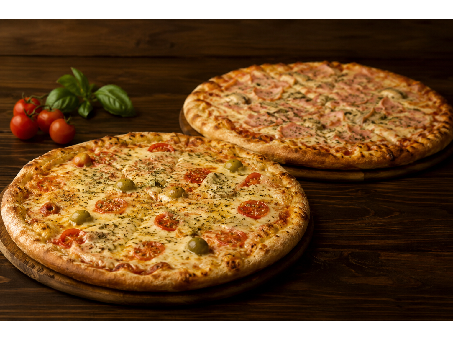 Dos pizzas
