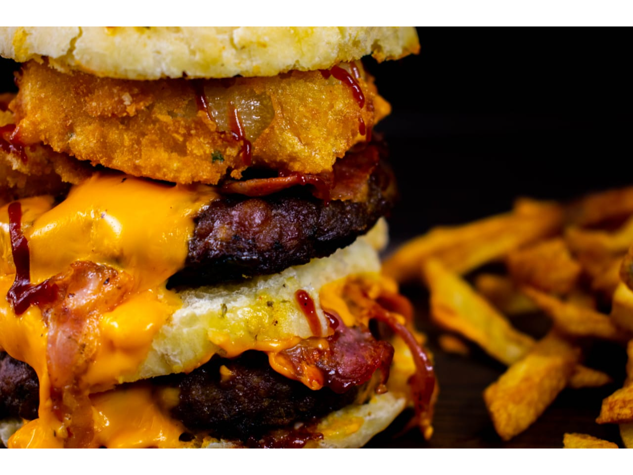 Hamburguesa Doble "La Explosiva" de Una! Parrilla