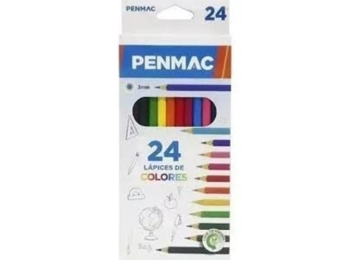 LÁPICES DE COLORES "PENMAC" LARGOS x 24 UNIDADES