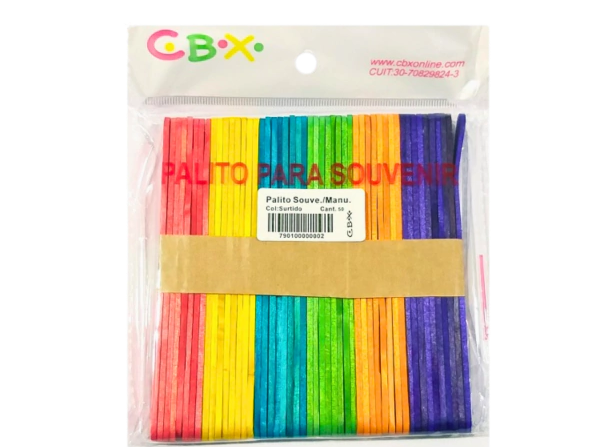 PALITOS HELADO x 50 UNIDADES COLOR "CBX"