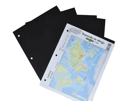 REPUESTO DIBUJO NEGRO "MIL 28"  x 8 HOJAS